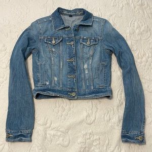 Cropped denim American Eagle jacket size small
